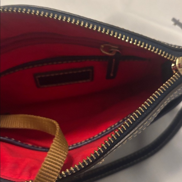 Dooney & Bourke Navy Saffiano Leather East/West Pocket Crossbody Durable - Picture 6 of 14